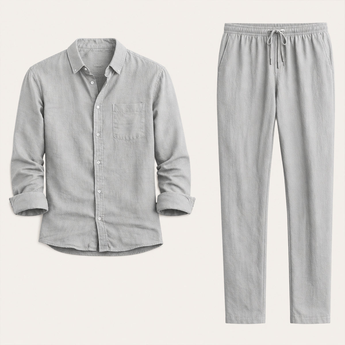 Men’s Shirt and Drawstring Pant Set