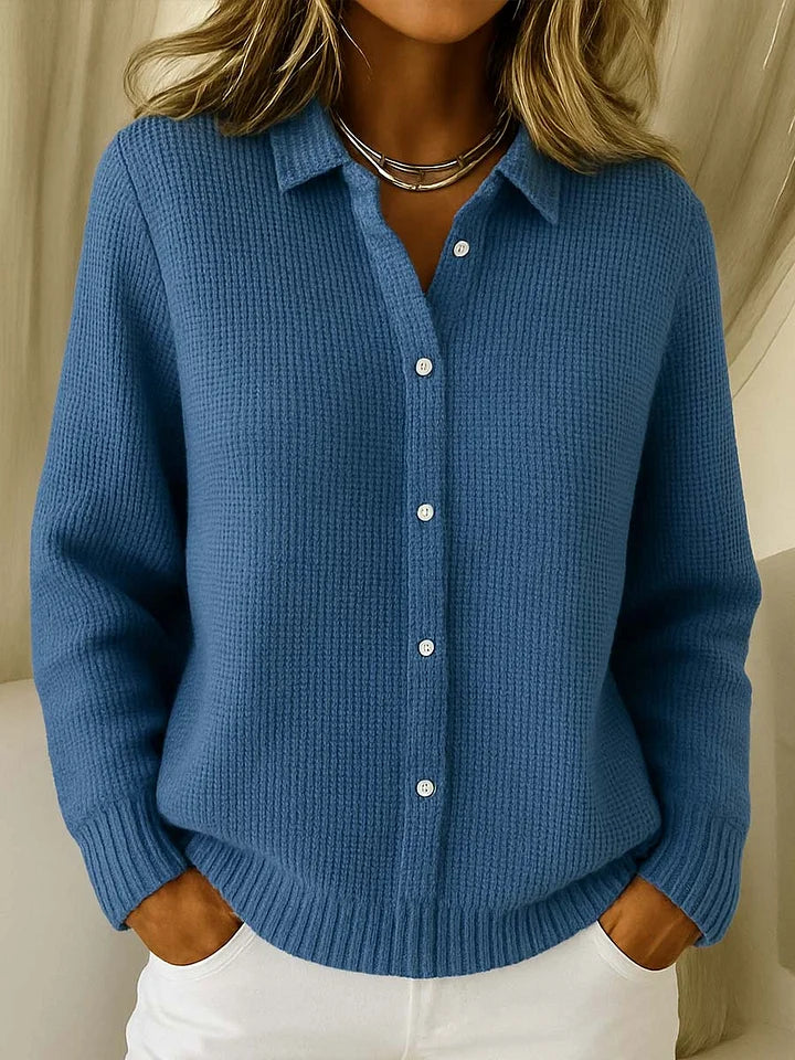 Women’s Collared Button-Front Knit Cardigan