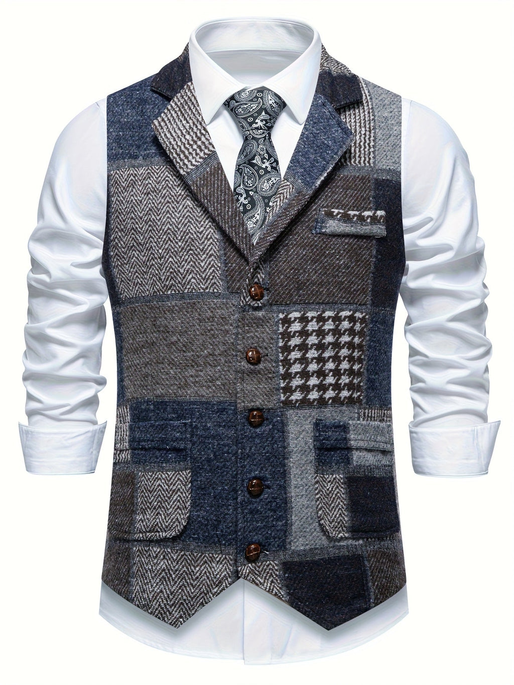 Men’s Formal Patchwork Vest