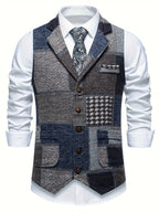 Men’s Formal Patchwork Vest