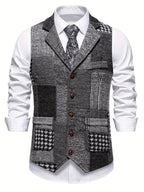 Men’s Formal Patchwork Vest