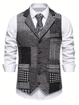Men’s Formal Patchwork Vest