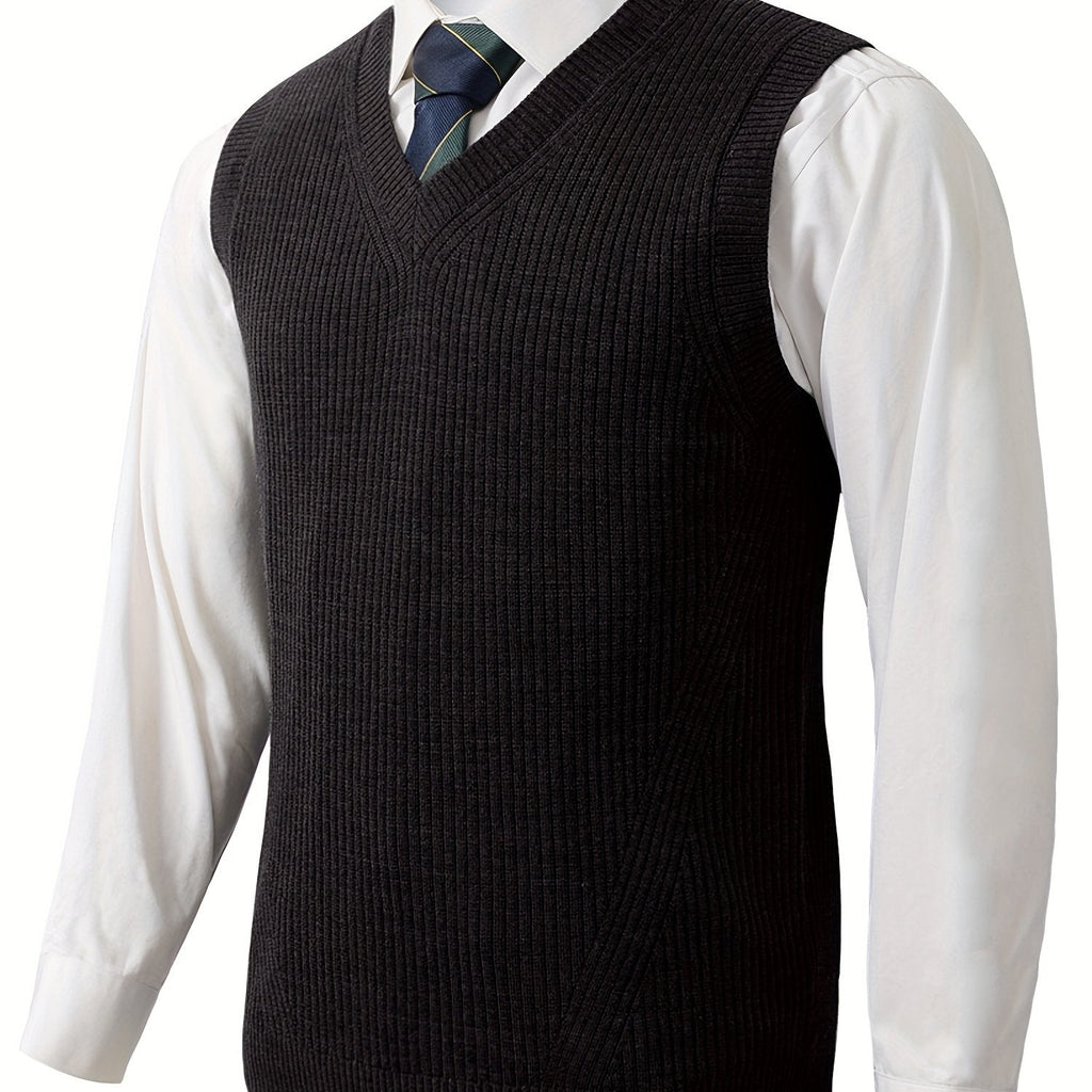 Men’s Black V-Neck Sweater Vest