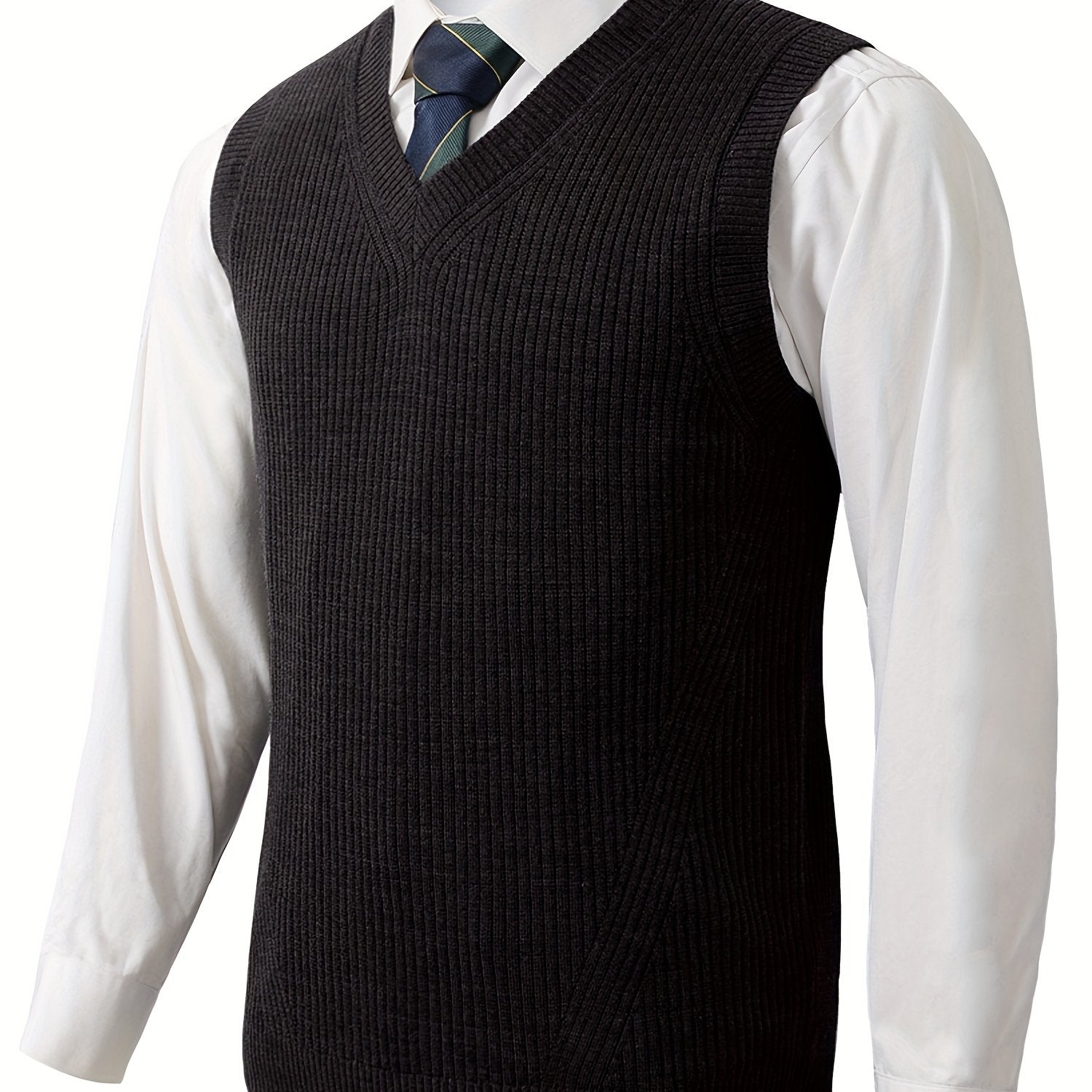 Men’s Black V-Neck Sweater Vest