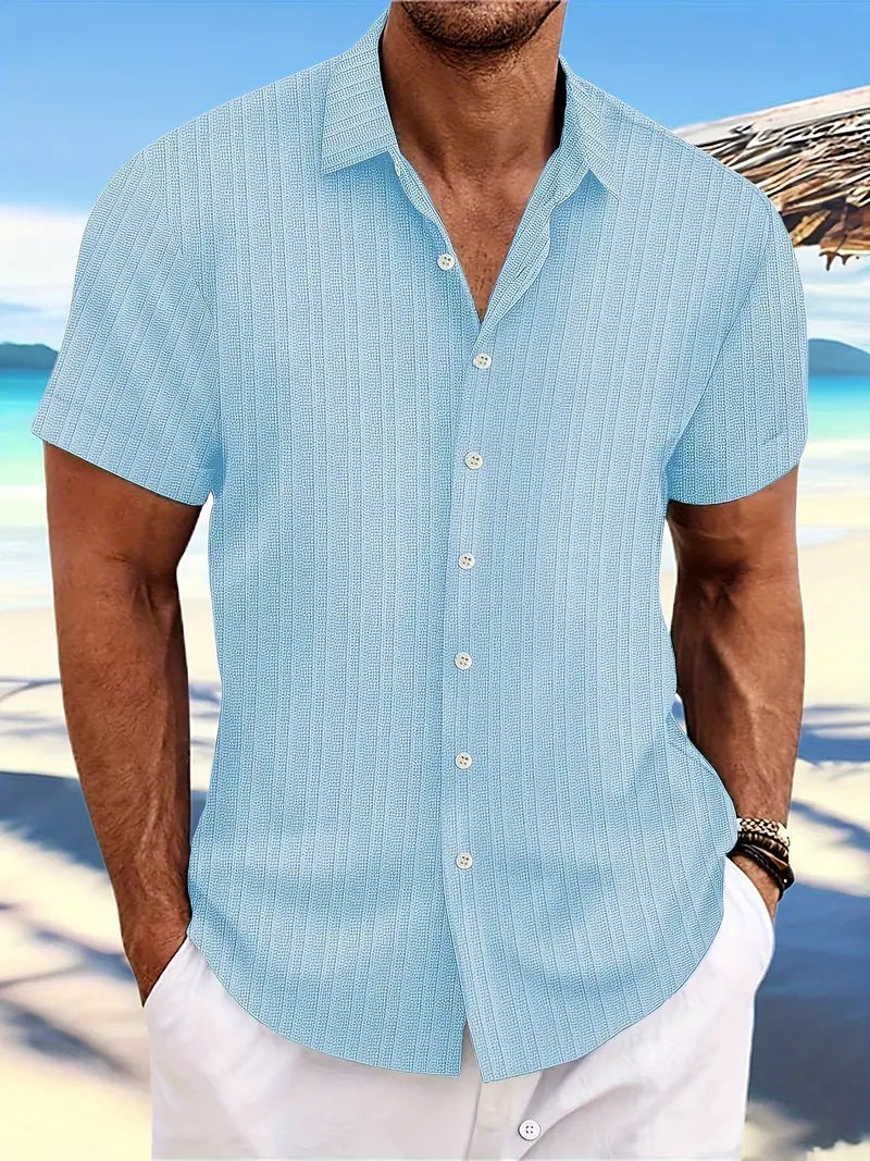 Men’s Textured Button Resort Shirt