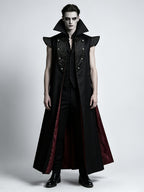 Men’s Halloween Vampire Costume with Long Cape