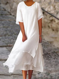 Women’s Layered Flowing Midi Dress