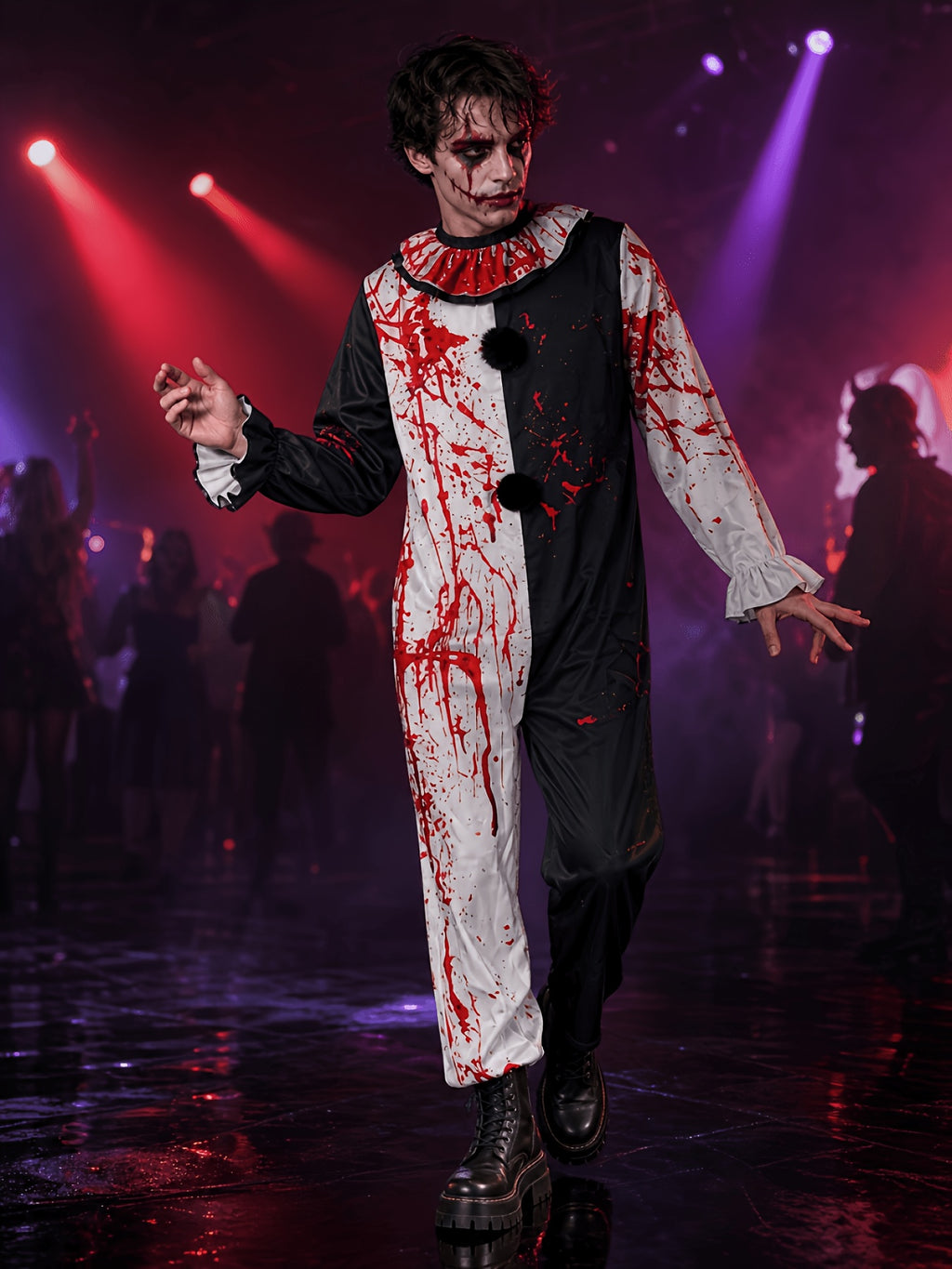 Men’s Halloween Bloody Clown Costume