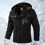 Men’s Hooded Utility Jacket with Flap Pockets
