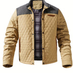 Men’s Quilted Jacket with Contrast Yoke