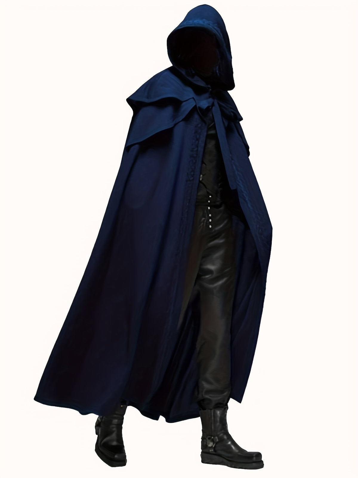 Men’s Halloween Hooded Dark Villain Cape