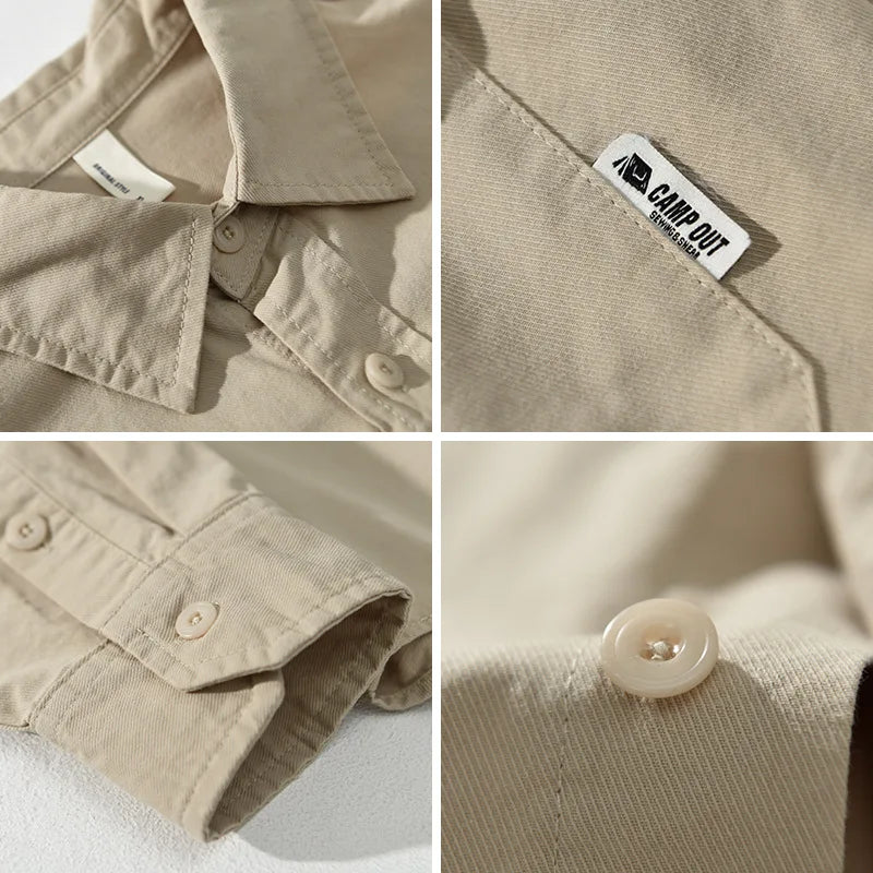 Men’s Casual Utility Button Shirt