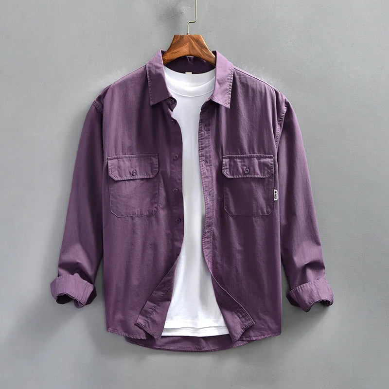 Men’s Casual Utility Button Shirt