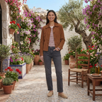 Women's Suede Button-Front Jacket