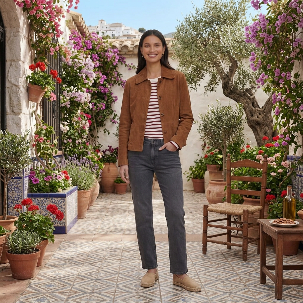 Women's Suede Button-Front Jacket