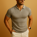 Men’s Slim Fit Ribbed Polo