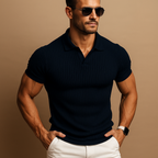 Men’s Slim Fit Ribbed Polo