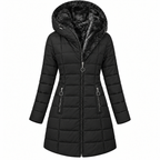Women's Long Quilted Hooded Winter Coat