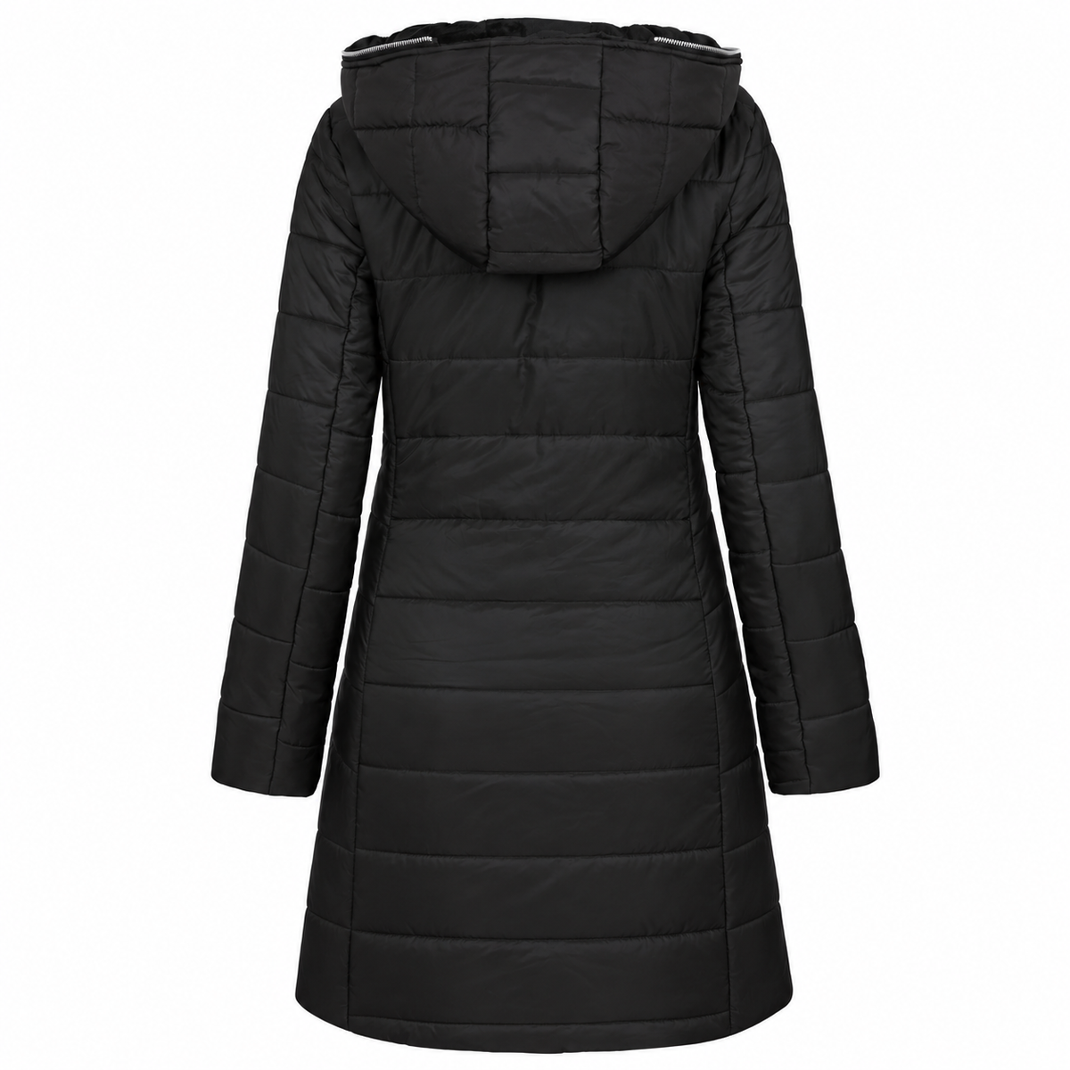Women's Long Quilted Hooded Winter Coat