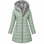 Women's Long Quilted Hooded Winter Coat