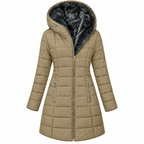 Women's Long Quilted Hooded Winter Coat