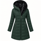 Women's Long Quilted Hooded Winter Coat