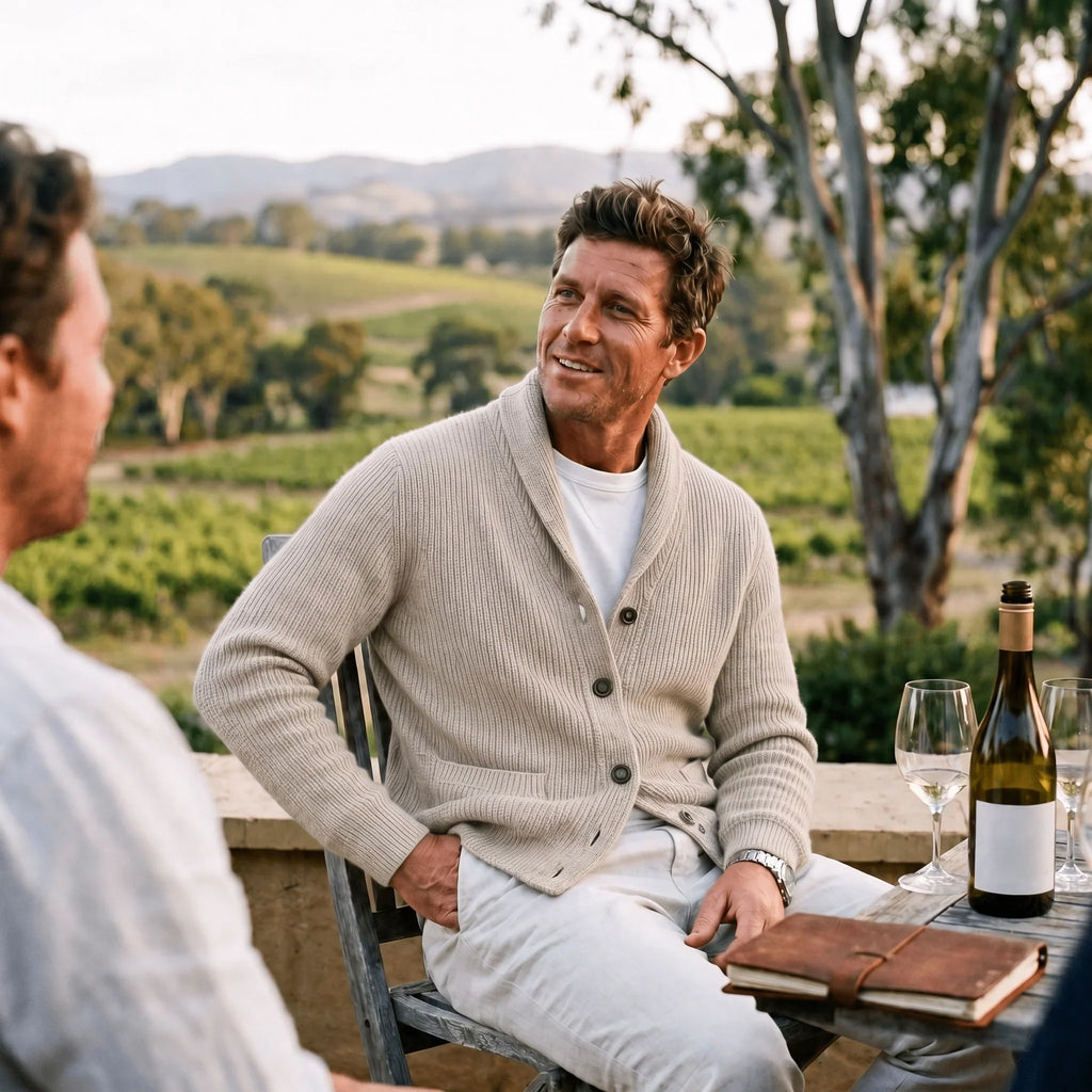 Men’s Shawl Collar Button Cardigan