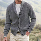 Men’s Shawl Collar Button Cardigan