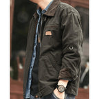 Men’s Utility Jacket with Contrast Collar