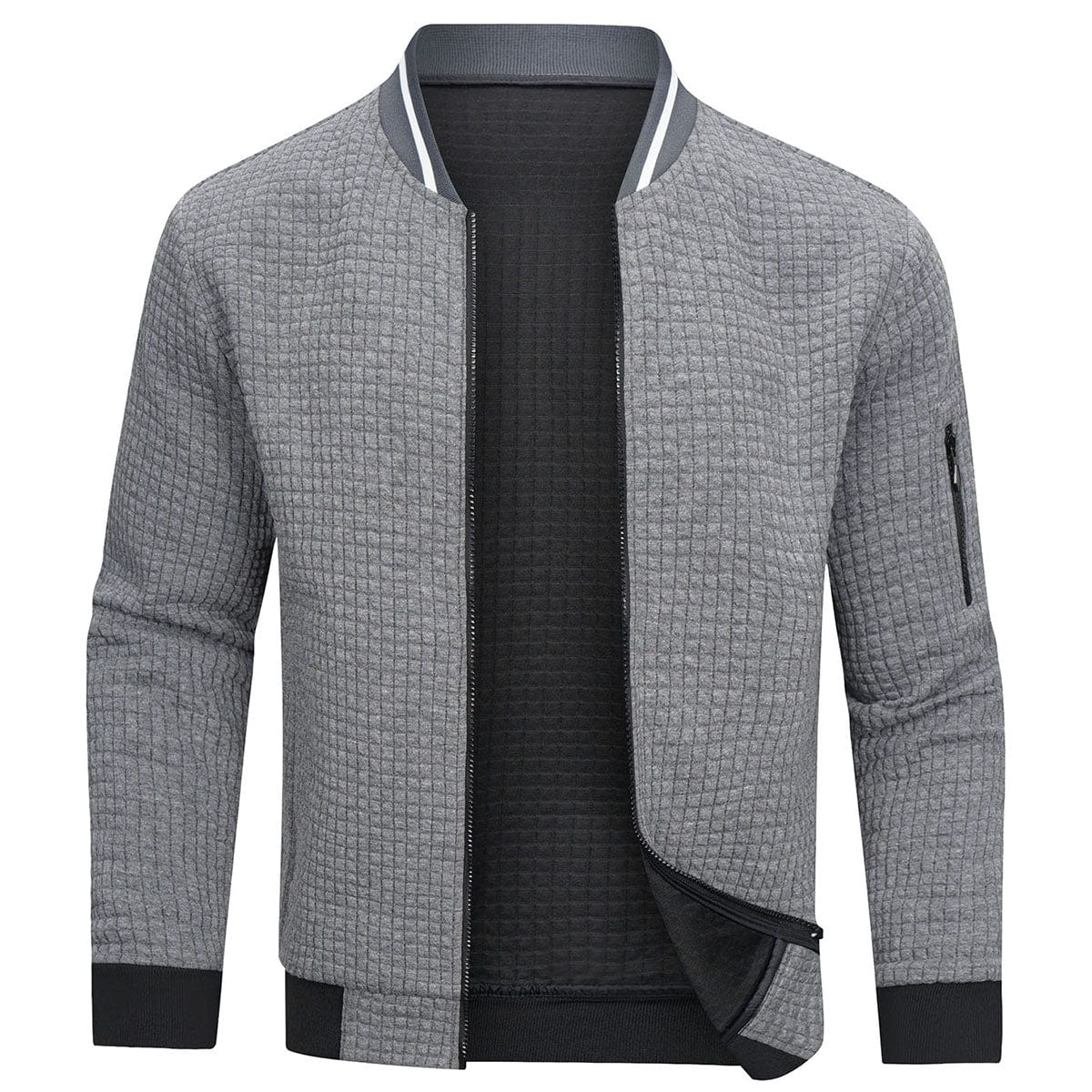 Men’s Textured Bomber Jacket