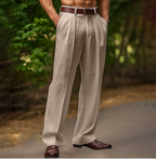 Men’s Pleated Relaxed Tailored Trousers