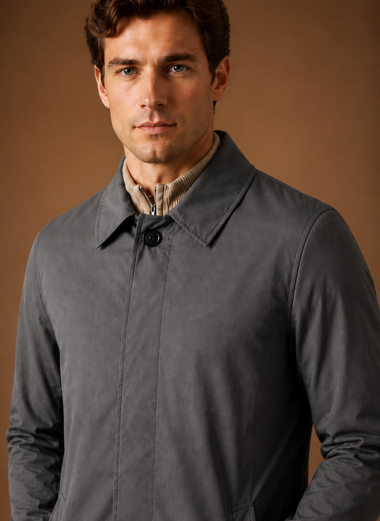 Men’s Longline Collared Jacket