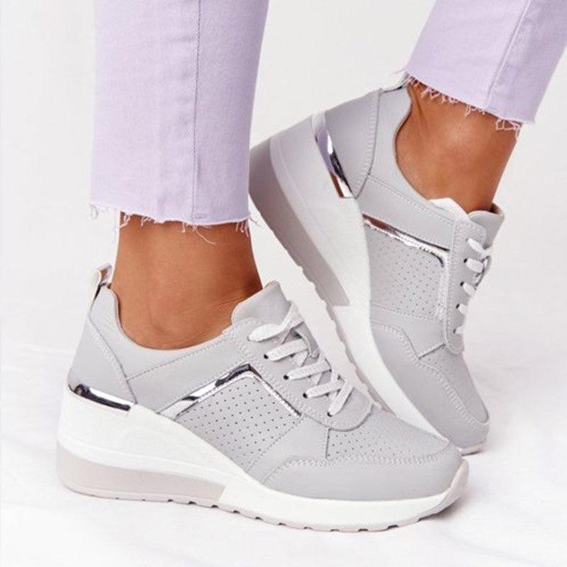 Women’s Thick-Sole Lace-Up Sneakers