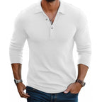 Men's Slim Fit Long Sleeve Polo Shirt