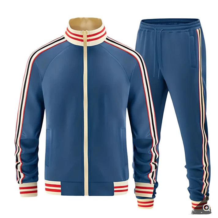Men's Athletic Zip Up Tracksuit Set