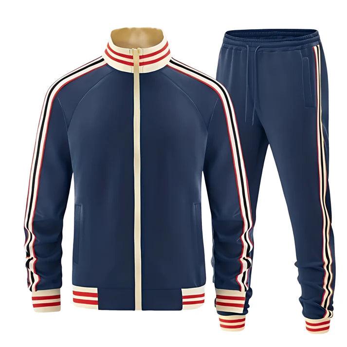 Men's Athletic Zip Up Tracksuit Set