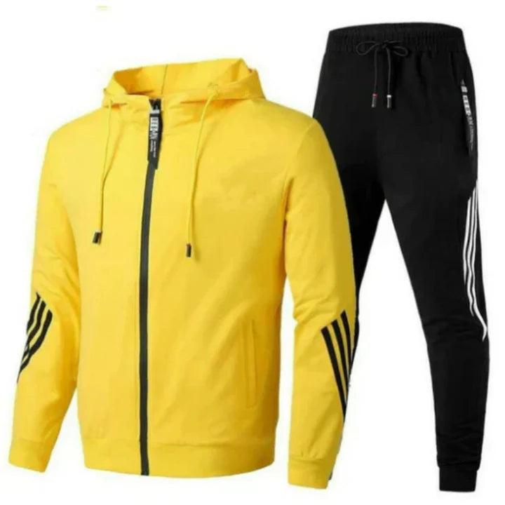 Men's Hooded Zip Up Tracksuit Set