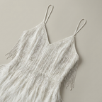 Women's Fringe V-Neck Mini Dress