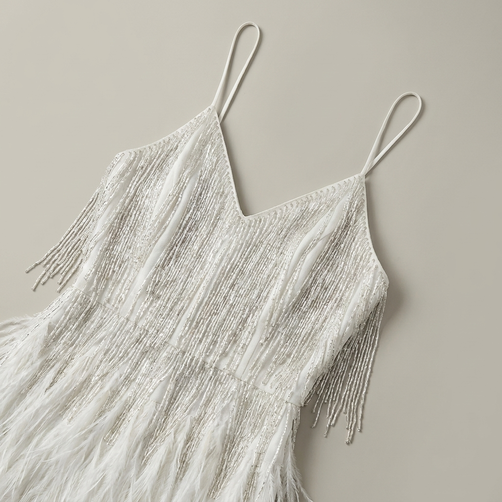 Women's Fringe V-Neck Mini Dress
