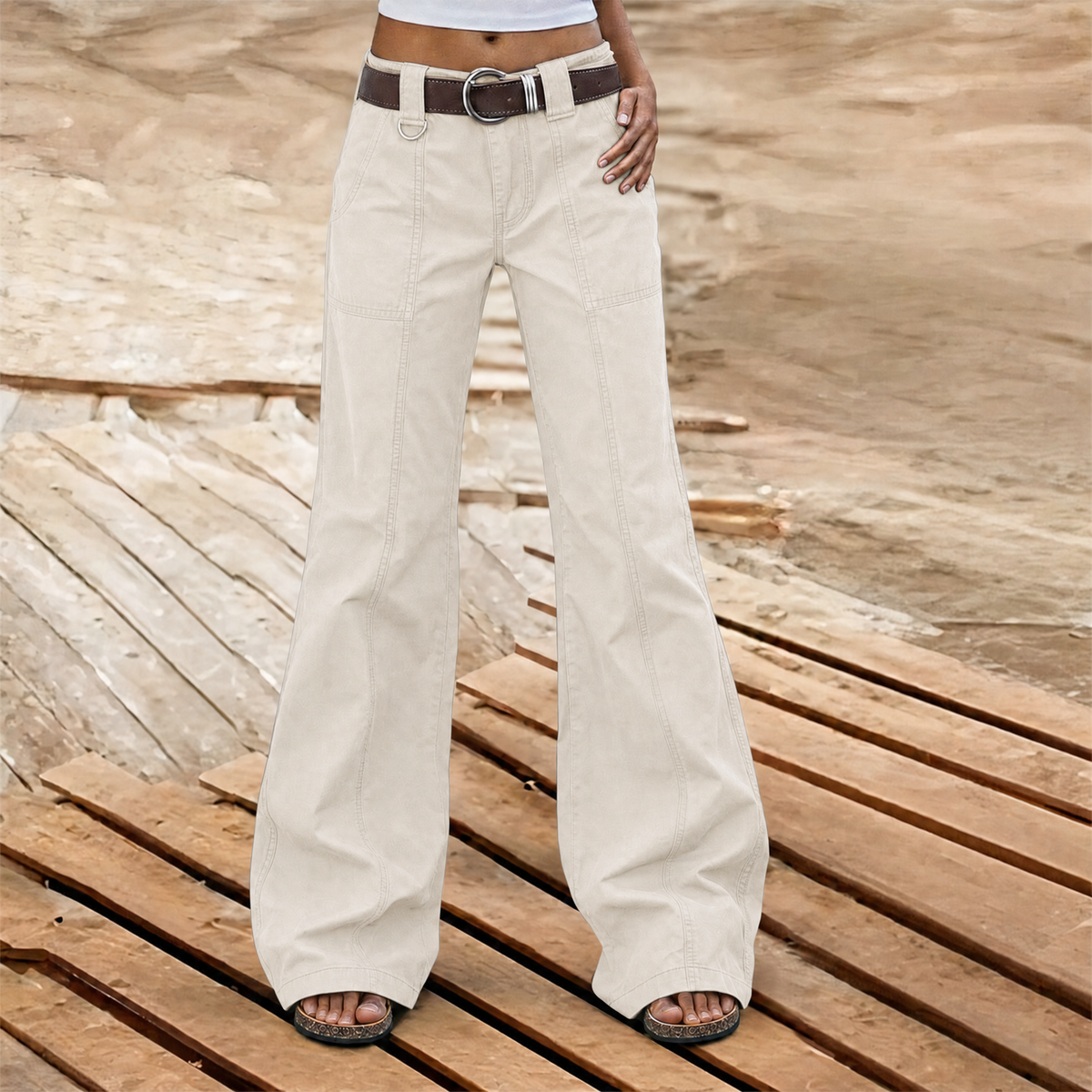 Women’s Wide Leg Seamed Pants