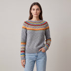 Women's Fair Isle Crew-Neck Knit Sweater