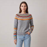 Women's Fair Isle Crew-Neck Knit Sweater