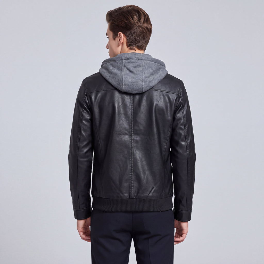 Men's Hooded Short Zip Jacket
