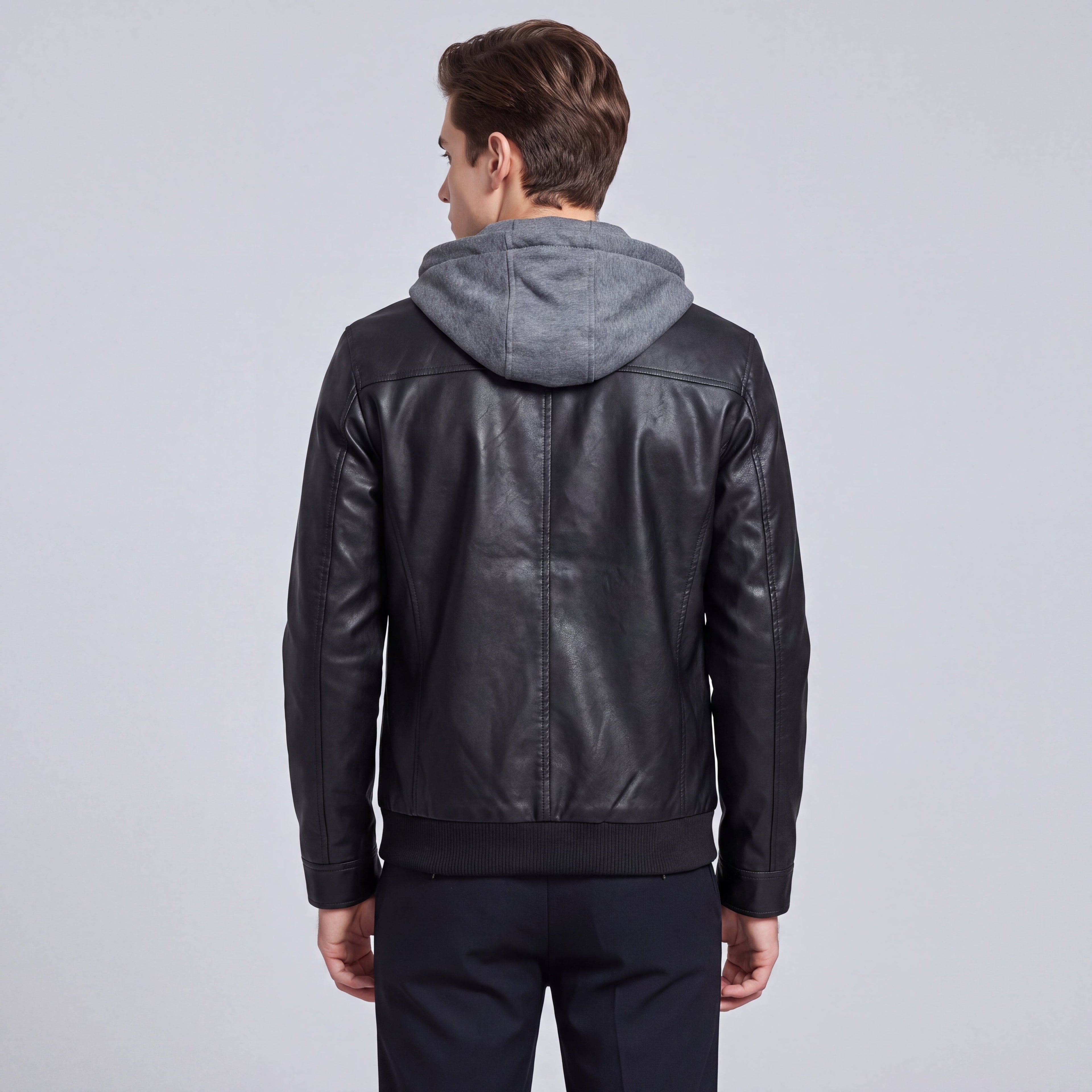 Men's Hooded Short Zip Jacket
