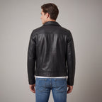 Men's Point-Collar Full-Zip Short Jacket
