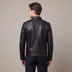 Men's Stand-Collar Zip Jacket with Chest Detail