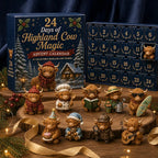Highland Cow Christmas Advent Calendar with Figurines