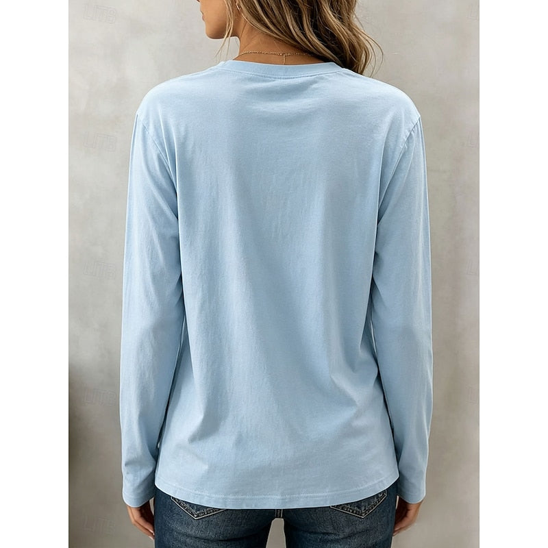 Women's Long Sleeve Crew Neck T-Shirt