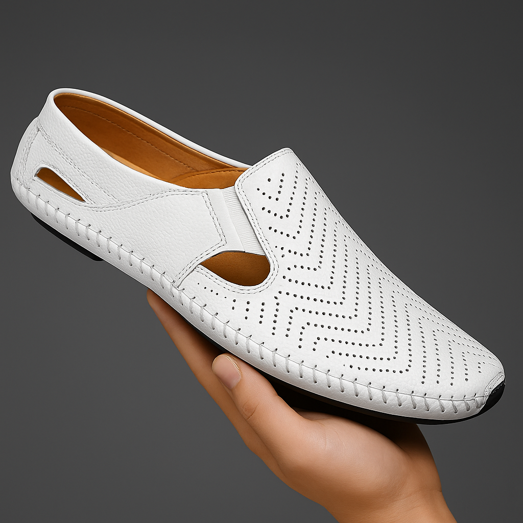 Men's Perforated Slip On Loafers