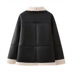 Women's Oversized Jacket with Contrast Trim